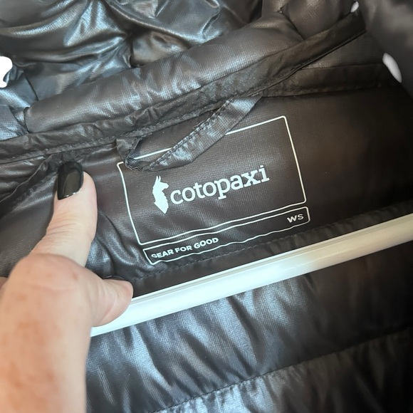 Cotopaxi Fuego Hooded 800 Fill Down Jacket WS Women's Small Black Rose Gold Zip - Picture 9 of 11